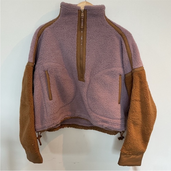 free people movement Jackets & Blazers - FP MOVEMENT Cozy Two-Tone Fleece Pullover